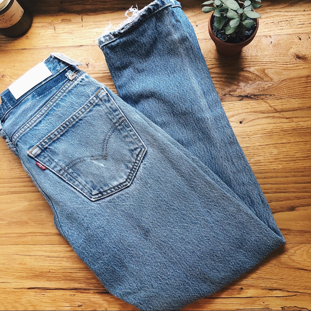 RE/DONE High Rise Ankle Crop Jeans